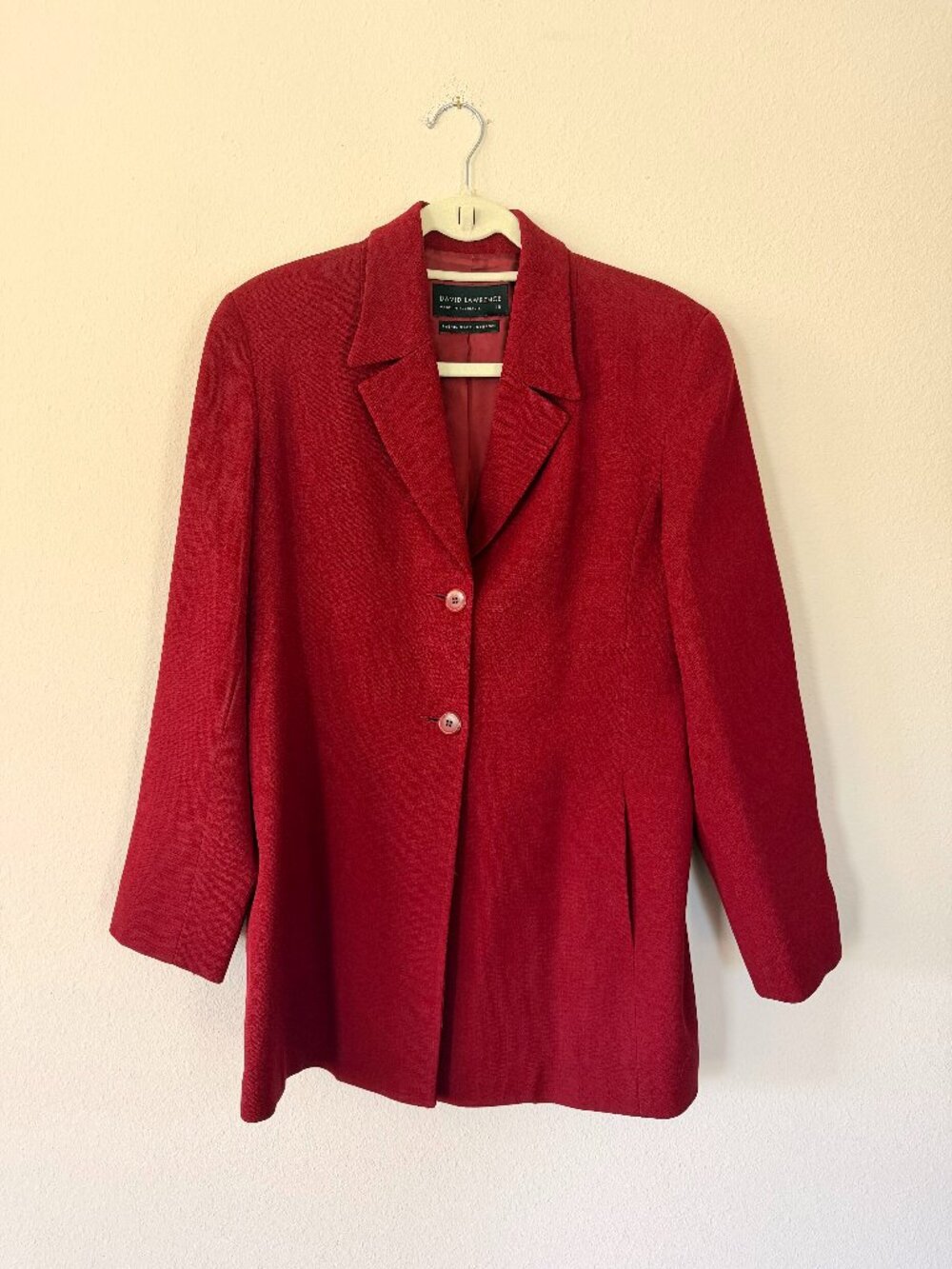 Vintage David Lawrence Burgundy Blazer Made in Australia - Sz 12